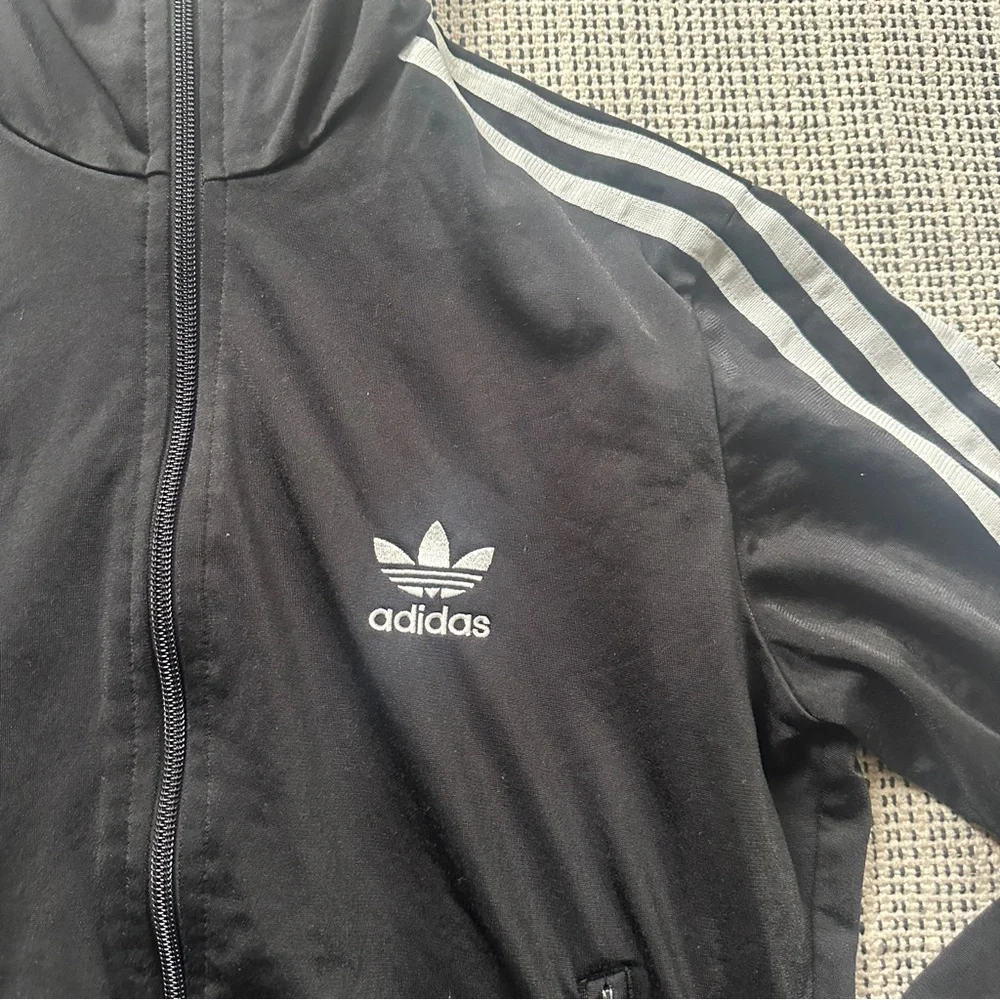 ADIDAS Black and White Full Zip Sweatshirt Size S - Picture 2 of 7